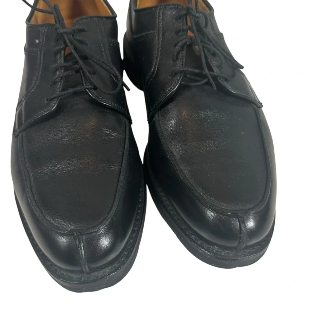 ALLEN EDMONDS Men's 8.5 Stockbridge Black Leather Split toe Lace Up Oxford shoe